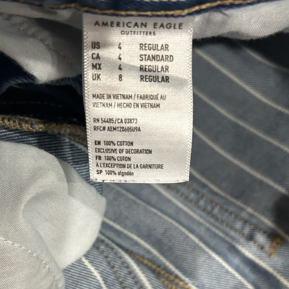 American Eagle Striped Jeans Sz 4 - Picture 4 of 4